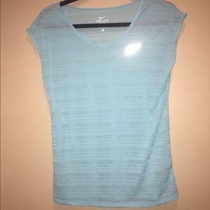 Nike dry-fit blue short sleeve shirt